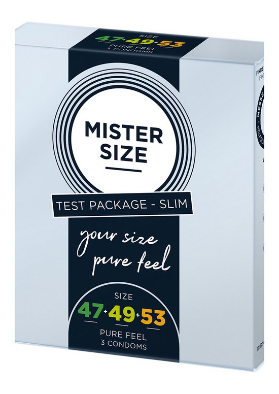 Mister Size - Paspakket 47-49-53mm condooms - 3 stuks