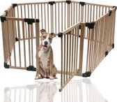 Safetots Assortiment d'enclos en bois pour animaux de compagnie, Pentagone, 5 x 120 cm ( Chiens et chiots, enclos pour chiots, aire de jeu pour chien, installation facile