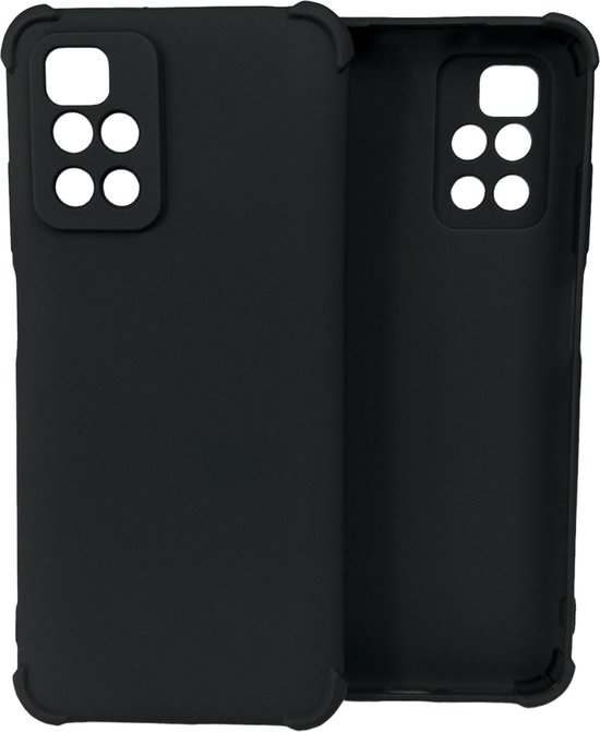 Coque en TPU souple antichoc Coque en silicone Convient pour : Xiaomi Redmi 10 2020 & Xiaomi RedMi Note 11 / Note 11S - Zwart