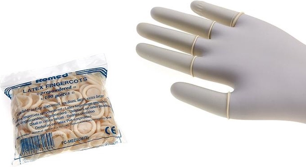 Goedkoopste Romed latex vingercondooms medium - Set van 25 doosjes Romed