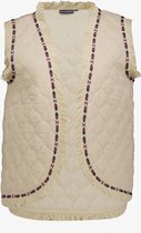 Gilet femme TwoDay beige avec franges - Taille M