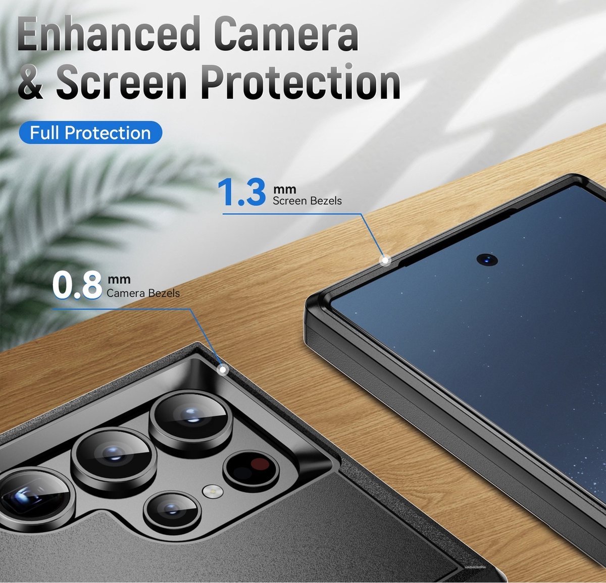 Mobigear Hoesje geschikt voor Samsung Galaxy S24 Ultra Telefoonhoesje Hardcase | Mobigear Heavy Armor Backcover Shockproof | Schokbestendig Galaxy S24 Ultra Telefoonhoesje | Anti Shock Proof - Zwart