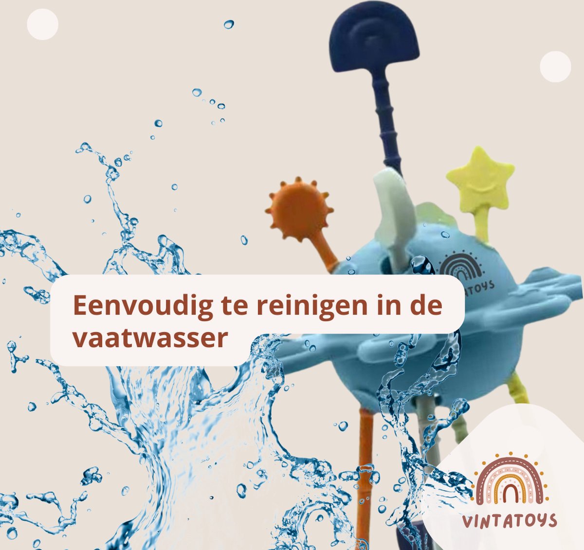VintaToys UFO Trekspeelgoed Baby 6 Maanden – Sensorisch Montessori Speelgoed – Food Grade Siliconen – BPA-vrij – Fijne Motoriek – Blauw — afbeelding 3