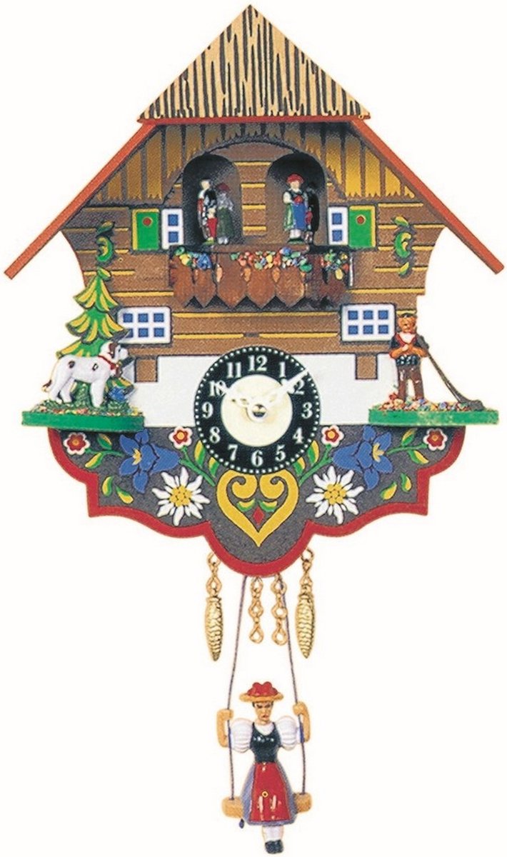 Engstler - 193 SQT - Wandklok met schommel - Quartz