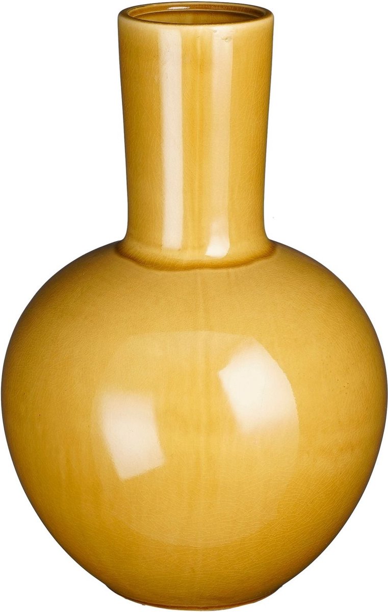 Mica Decorations Vaas Holm - 27.5x27.5x42 cm - Keramiek - Geel