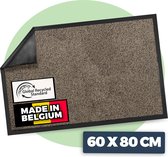 Paillasson intérieur marche à sec - 60 x 80 cm - Beige - Matériaux 100% recyclés - Fabriqué en België - Paillassons Pasper