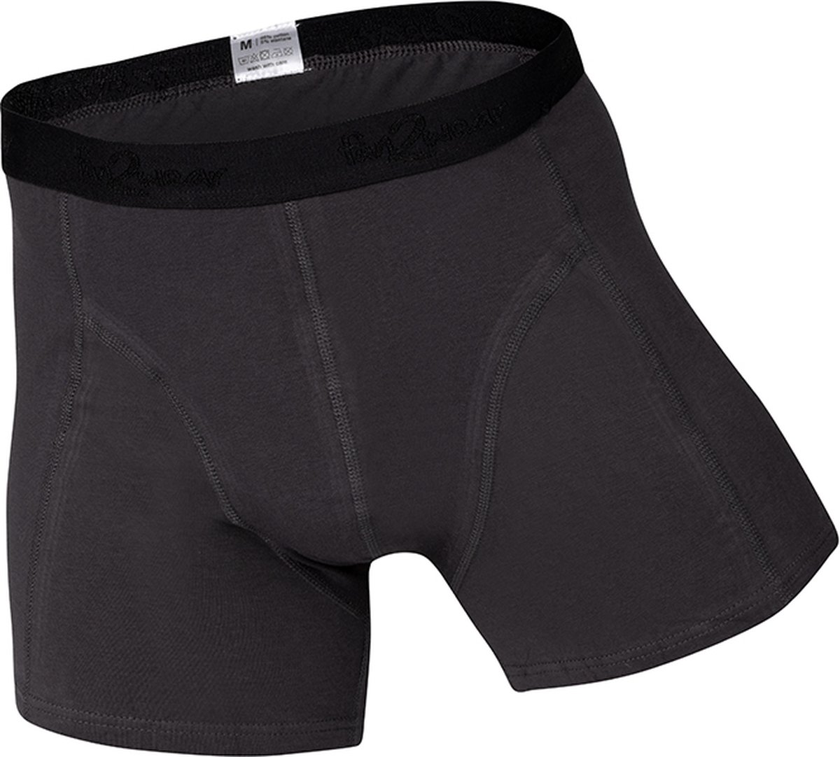 Fun2Wear Funderwear - grote maat - heren strakke boxershort 2-PACK Heren Onderbroek - Maat 6XL - Antraciet