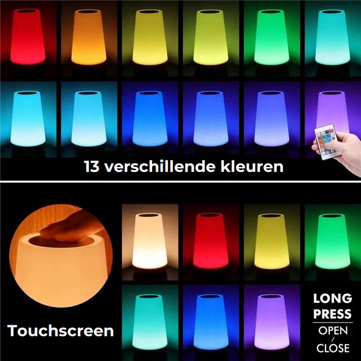 AGM Heart Shaped LED Atmosphere Lamp, 16 Colors RGB Rechargeable 3D Printing Night Light | Remote Control and Touch Control for Kids and Adults, Bedroom Living Room Cafe Bar Decor and