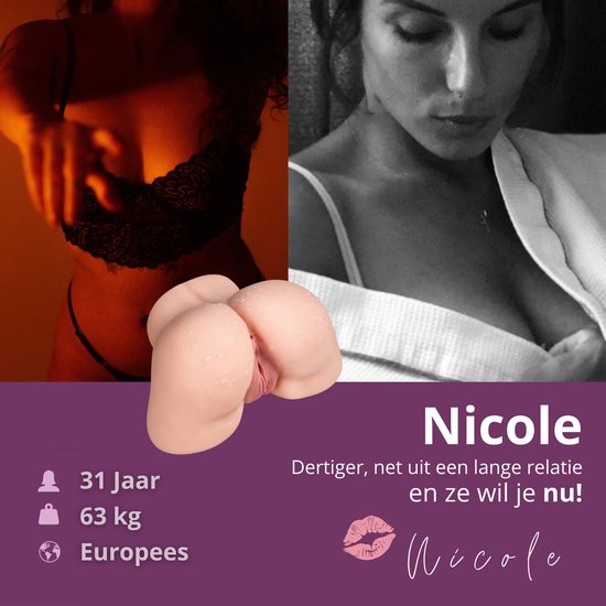 OurSecret® Nicole – Masturbator XL – 5,9 kilo – Pocket Pussy – Masturbators voor Man - Sex Toys voor Mannen - Dolls - 2 in 1 Vagina en Anus - Seksspeeltjes – Sexpop / Sekspop - Kunstvagina - OurSecret