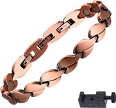 Narvie - Bracelet de Guérison - Bracelet Magnétique - Bracelet Santé Bracelet Magnétique - Couleur marron/cuivre
