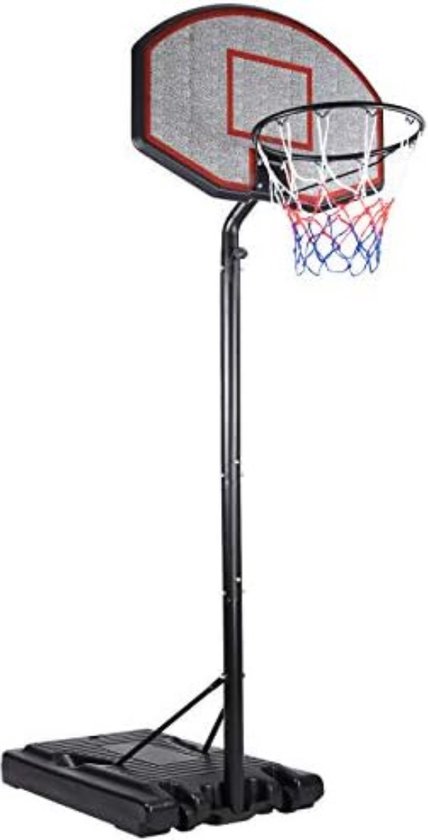 Basketbalpaal voor Buiten - Basketbalring met Standaard - Basketbalpaal voor Kinderen - Basketbalpaal Verstelbaar - 205 tot 310cm