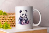 Mok Panda playing video game - VideoGames - Gift - Cadeau - Gaming - GameOn - GamerLife - Videospellen - Gamen - Spelplezier - Gamerleven