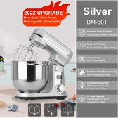 Kosmos - BioloMix - Machine à pâte - Mélangeur de cuisine 6 Litres - Pétrin - Robot culinaire 1200w - 4KG - Inox - Argent