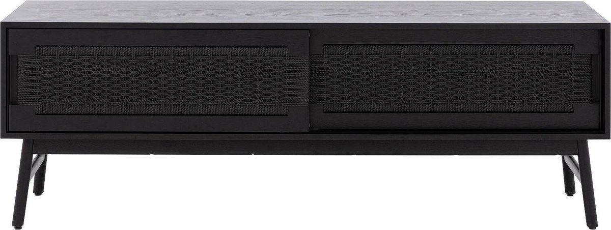 Goossens Tv Meubel Libretto, 2 Deuren 45 Cm Diep - Hout Zwart