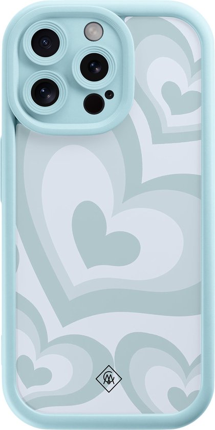 Casimoda® - Coque iPhone 15 Pro Max - Coeur bleu - Coque téléphone unie - TPU