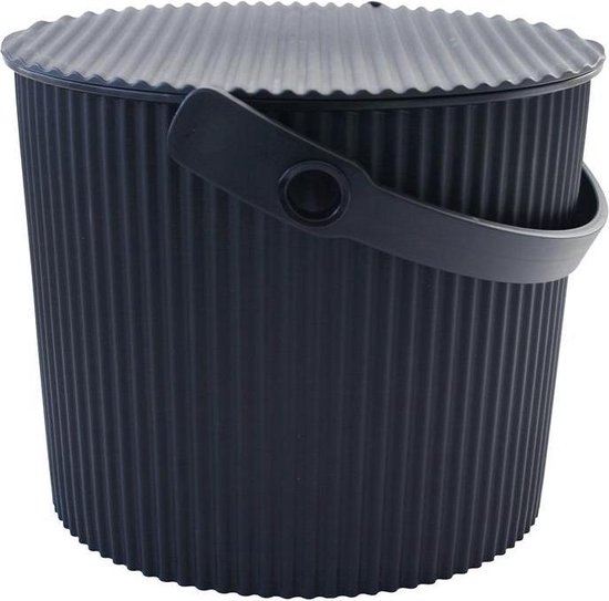 Secchio Hachiman Omnioutil Con Coperchio, 20 Litri, Blu/Viola, Multiuso: Sgabello, Contenitore, Cassetta Attrezzi