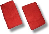 US Glove - Polsbanden - Zweetbanden - All-Sports - Diverse Kleuren - Katoen - 11 cm - Rood