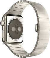 Smartwatchbandje RVS - Stainless Steel - Starlight - Geschikt Voor Apple Watch - Metalen Band - 42mm/44mm/45mm/49mm - Zakelijke RVS band - Geschikt voor iWatch - Titanium