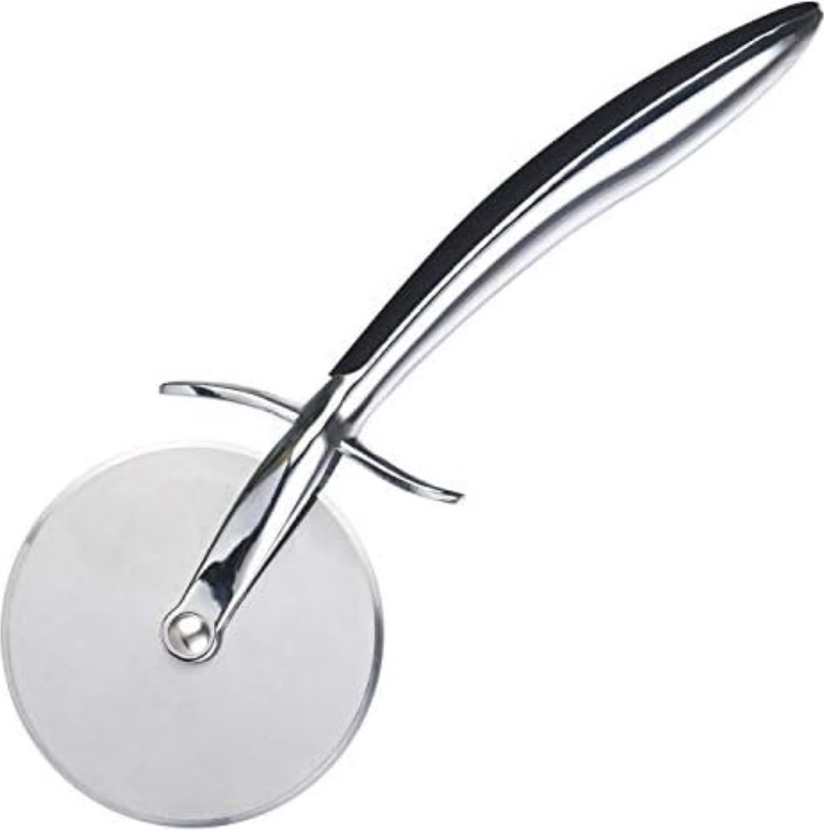 Pizzasnijder - Pizzaknipper - 21,6 x 7,3 x 2,6 cm - Zilveren pizzaroller