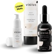 Vicius® - Vitamine C Serum en Dagcrème Set - Anti Rimpel - Gezichtsverzorging voor Vrouwen - Tegen Pigmentvlekken