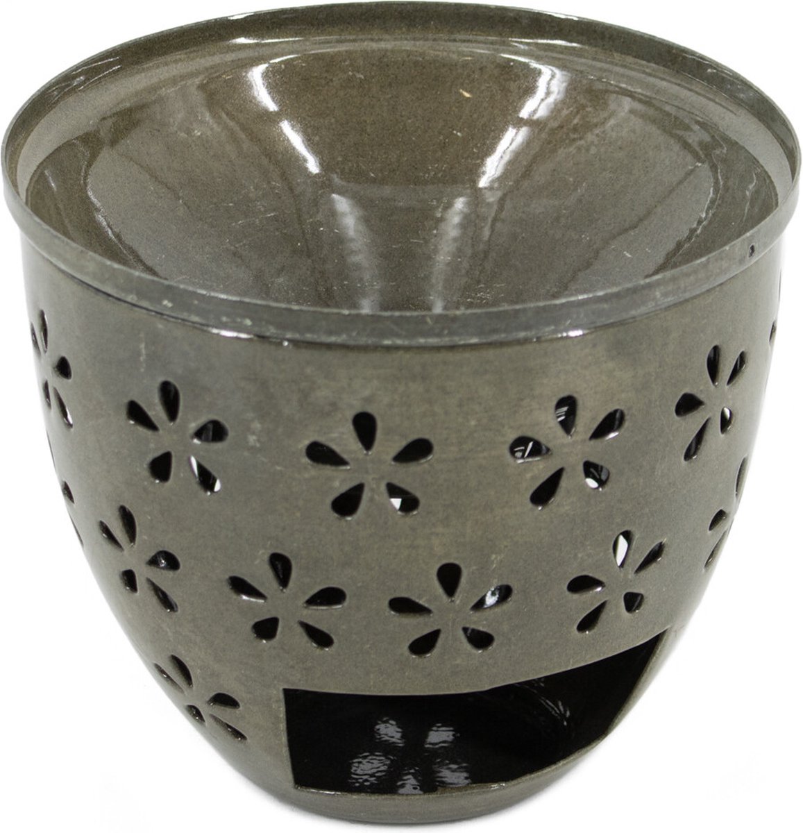 HomeBound by KY | Geurbrander Flower M olive | geurbrander amberblokjes