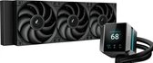 DeepCool Mystique 360 ​​​​- Processeur système de refroidissement liquide - Taille du radiateur : 360 mm - Écran LCD TFT 2,8" - pour : Intel LGA : 115x, 1700, 1200 - AMD AM5, AM4 - 2x Ventilateurs 120 mm - noir