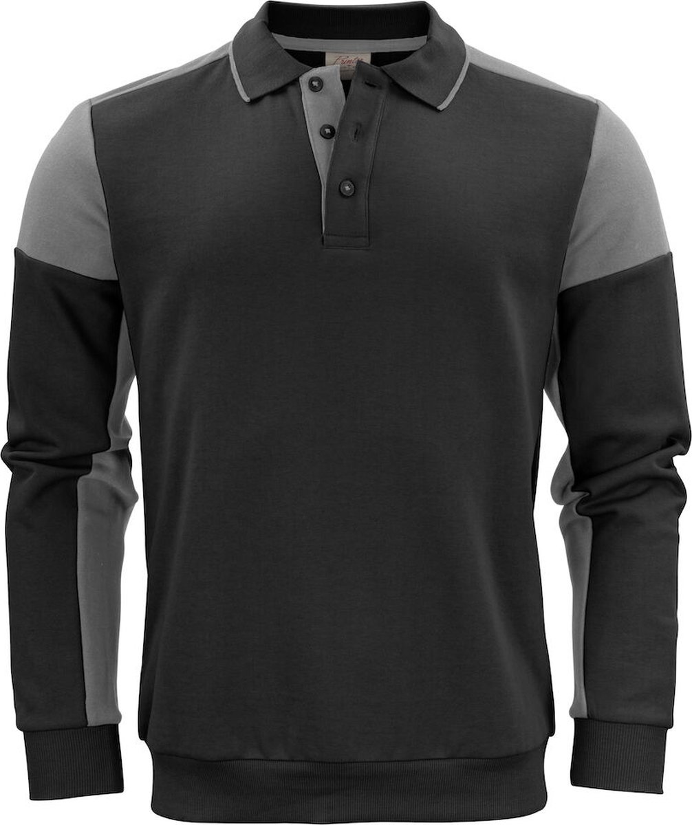 Printer PRIME POLOSWEATER PRIME 2262060 - zwart/staalgrijs - M