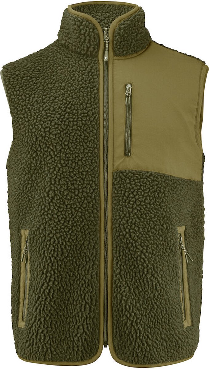 James Harvest KINGSLEY VEST 2111501 mosgroen