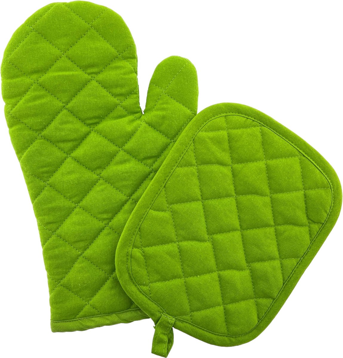 Ovenwant & Pannenlap - 100% Katoen - Groen