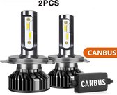 TLVX H4 55 Watt Canbus LED lampen – Storingsvrij – Koplampen – Auto - Motor - Headlights - 6000K wit licht – Autoverlichting – 12V – 55w halogeen vervanger - Dimlicht – Grootlicht – 32.000 Lumen (2 stuks)