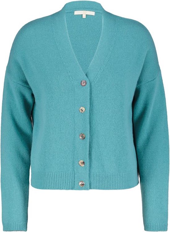 DIDI Dames Cardigan Luce Cashmere in dusty turquoise maat 38/40