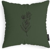 Label2X sierkussen wildflower groen 40 x 40 cm / Buiten