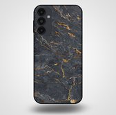 Smartphonica Telefoonhoesje voor Samsung Galaxy A24 4G met marmer opdruk - TPU backcover case marble design - Goud Grijs / Back Cover geschikt voor Samsung Galaxy A24 4G