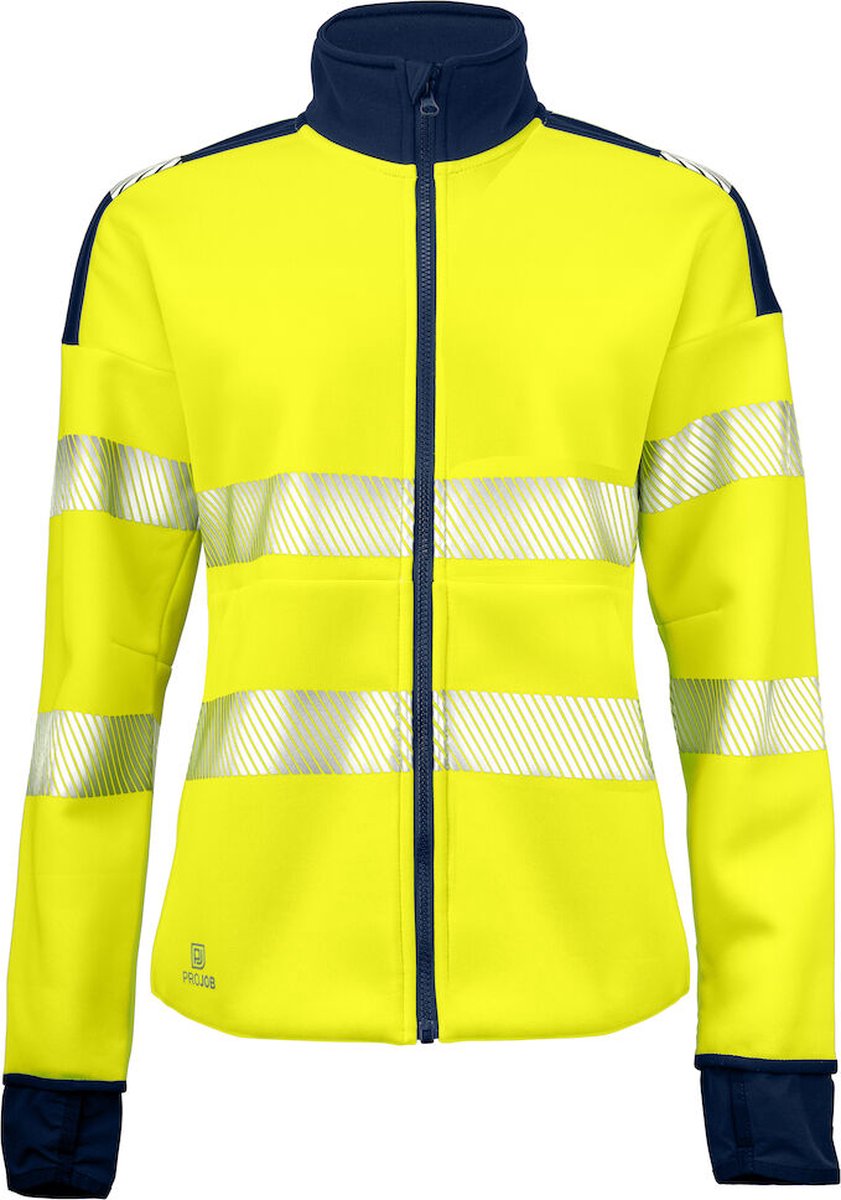 ProJob 6111 DAMES SIGNALISATIESWEATER EN ISO 20471 KLASSE 3/2 646111 /Marine Geel