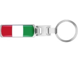 CHPN - Sleutelhanger van Italië - Italiaanse vlag - Sleutelhanger - Keychain - Italy - Cadeau - Vlag - Italy keychain - Italian