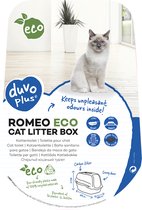 DUVO + Romeo Eco Kattenbak 57 x 39 x 41 cm - 1.195 kg - Blauw - Voor katten