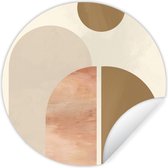 WallCircle - Stickers muraux - Cercle Papier Peint - Abstrait - Design - Rose - 30x30 cm - Cercle Mural - Auto Adhésif - Autocollant Rond Papier Peint