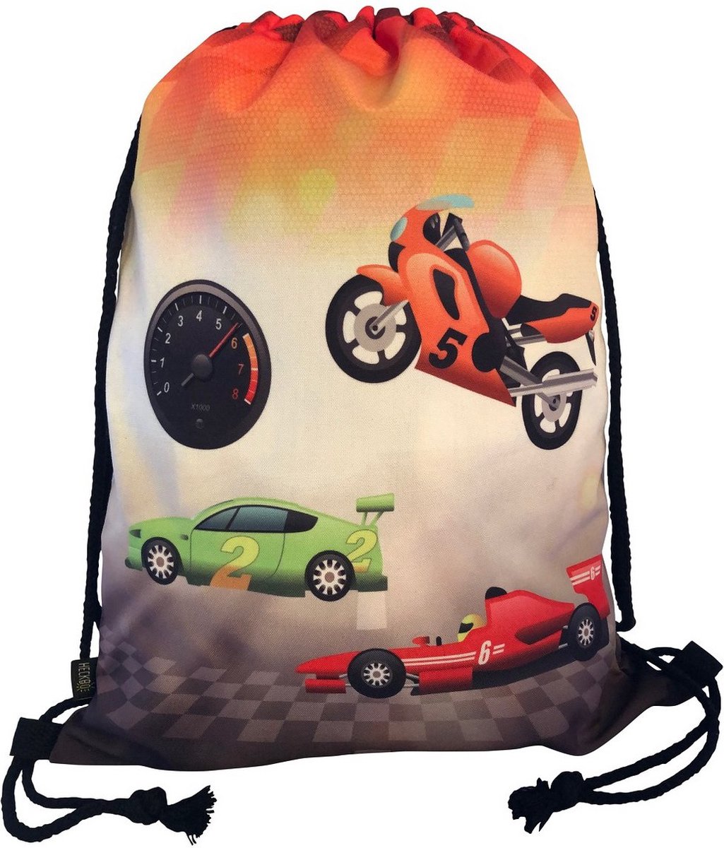 Sporttas Racevoertuigen - met stevig rijgkoord - Ideale rugtas om te gebruiken als kinderrugtas, sporttas, zwemtas of gymtas - Formule 1