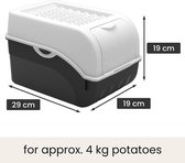 1 Boîtes de conservation avec couvercle / 29x19x19cm, 5L - 4 kg de pommes de terre / Wit - pour fruits et légumes, pommes et oignons