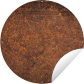 Garden Circle Cuir - Structure - Marron - Oranje - 90x90 cm - Affiche de Jardin Ronde - Extérieur