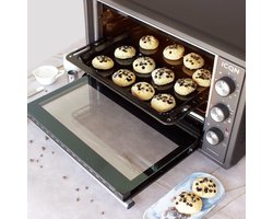 Geëmailleerde vetpannen voor oven en fornuis - set van 2 - krasbestendig en roestvrij - geschikt voor Bosch Siemens Neff Constructa Flavel Simfer - 455 x 375 mm - ICQN sheet pan extender