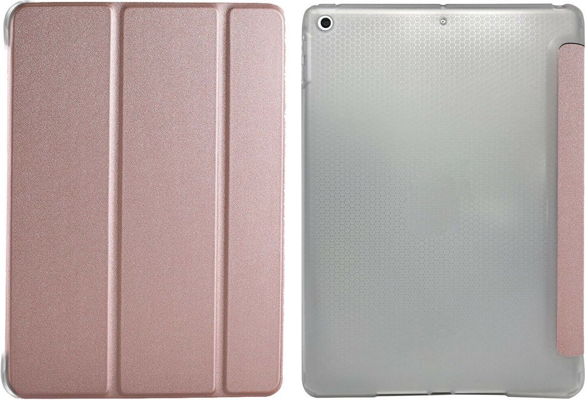 Phreeze Tri-Fold Hoes - Geschikt voor iPad Air 4 en Air 5 10.9 Inch - 2020/2022 - Bookcover - Hoesje met Pen Houder en Vouwbare Standaard - Rosé Goud