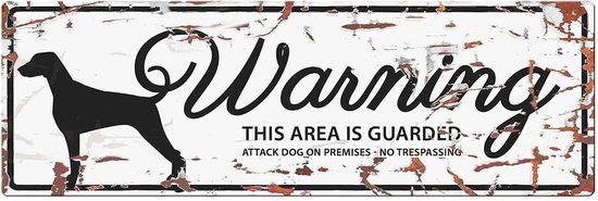 WARNING SIGN DALMATIAN GB 40x14cm blanc