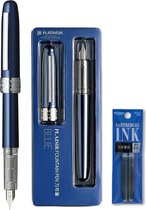 Platinum Japan - Plaisir Fountain Pen - Medium - Vulpen - Blauw - penpunt: Medium 05 - Met extra vullingen Blauw