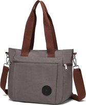 Canvas tas dames handtas shopper met ritssluiting tote bag zeildoek