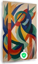 Kleurvol abstract poster - Slaapkamer posters - Muurdecoratie abstracte kunst - Vintage posters - Poster slaapkamer - Slaapkamer wanddecoratie - 40 x 60 cm