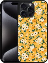 Cazy Hardcase Hoesje geschikt voor iPhone 15 Pro Max Vintage Bloemenprint
