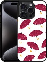 Cazy Hardcase Hoesje geschikt voor iPhone 15 Pro Paraplu's