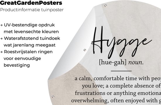 Garden Circle Hygge - Bougies - Sorts - 60x60 cm - Affiche de jardin
