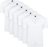 Suitable - Vitaru T-Shirt Diepe V-hals Wit 2-Pack - Heren - Maat XL - Slim-fit